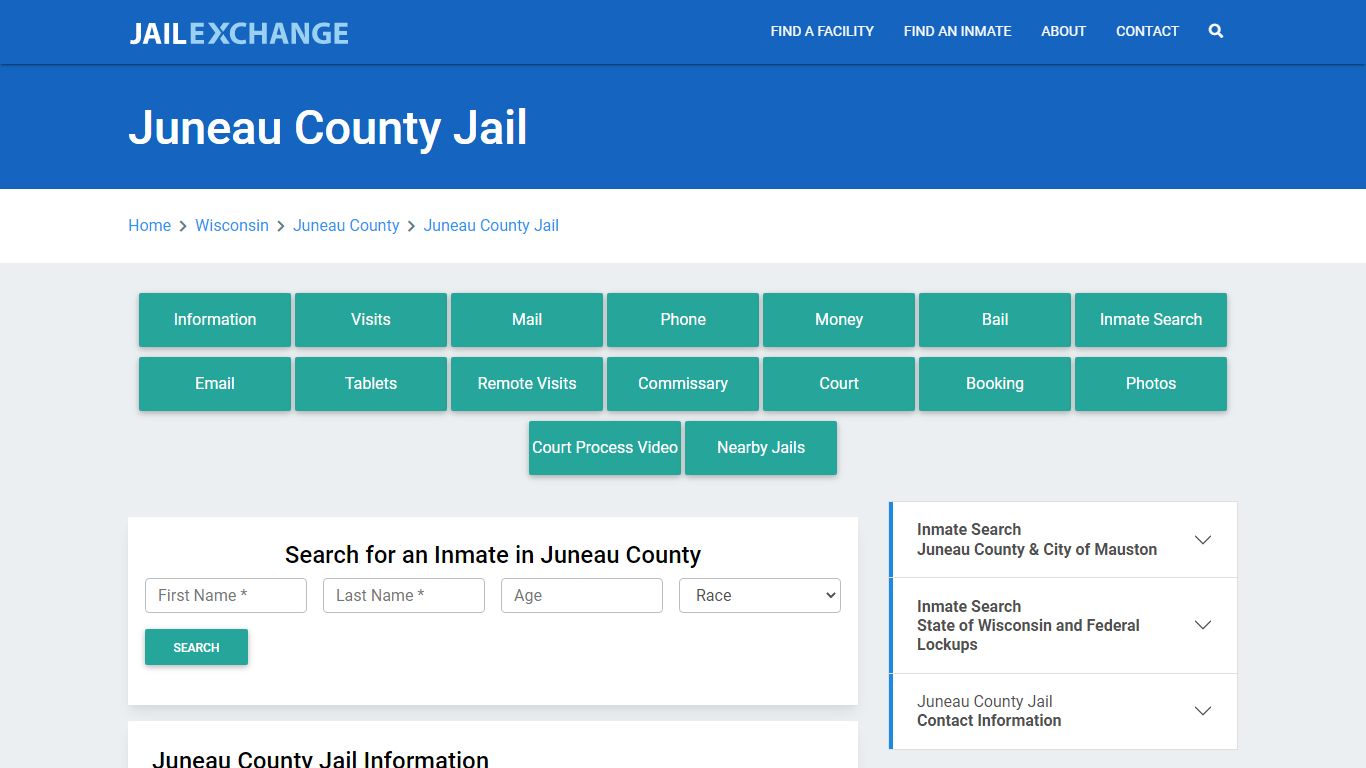 Juneau County Jail Roster Lookup, WI, Inmate Search